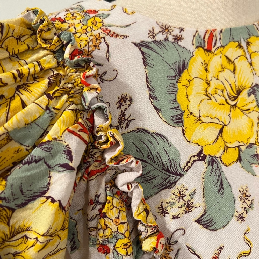 Free People Yellow Floral Dress - Picture 6 of 8